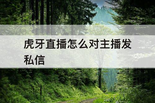 虎牙直播怎么对主播发私信