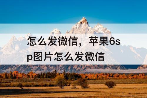 怎么发微信，苹果6sp图片怎么发微信