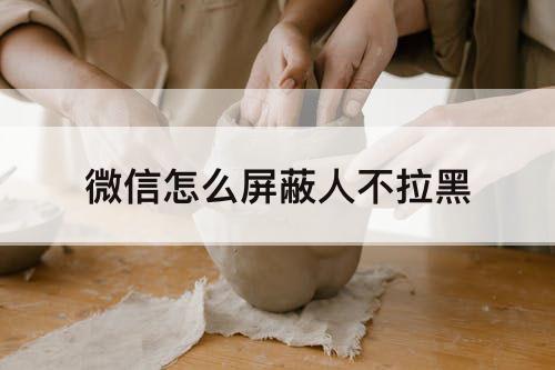 微信怎么屏蔽人不拉黑