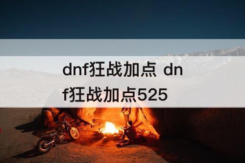 dnf狂战加点 dnf狂战加点525