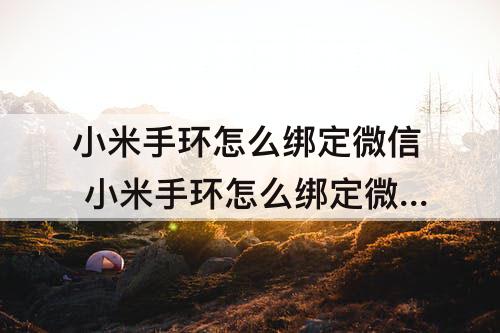 小米手环怎么绑定微信 小米手环怎么绑定微信运动