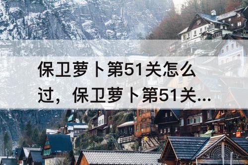 保卫萝卜第51关怎么过，保卫萝卜第51关怎么过?