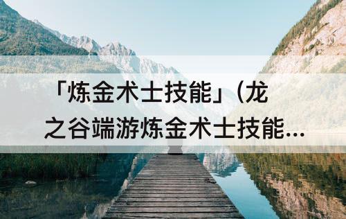 「炼金术士技能」(龙之谷端游炼金术士技能)