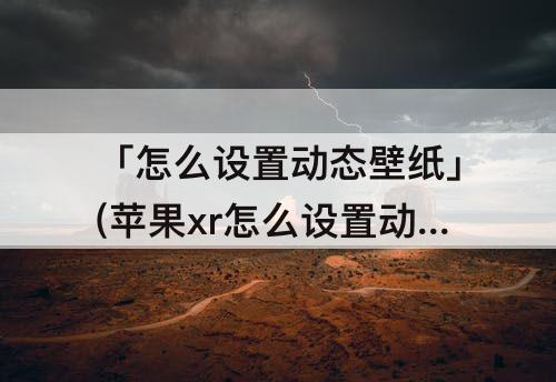 「怎么设置动态壁纸」(苹果xr怎么设置动态壁纸二维码)