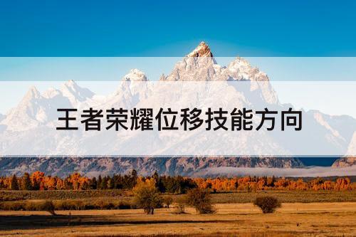 王者荣耀位移技能方向
