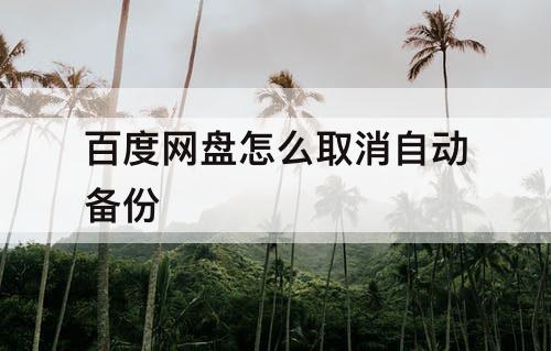 百度网盘怎么取消自动备份