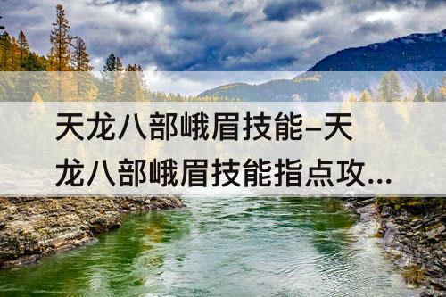 天龙八部峨眉技能-天龙八部峨眉技能指点攻略