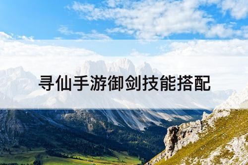 寻仙手游御剑技能搭配
