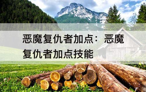 恶魔复仇者加点：恶魔复仇者加点技能