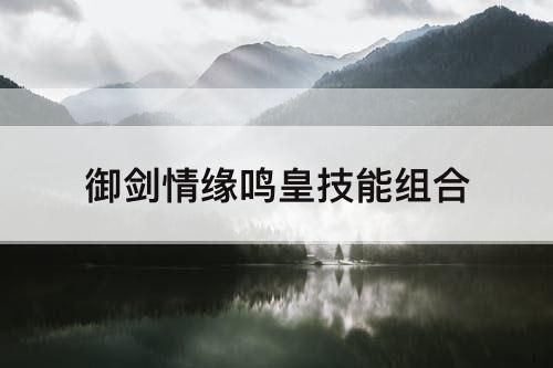 御剑情缘鸣皇技能组合