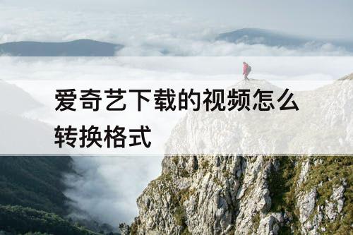 爱奇艺下载的视频怎么转换格式