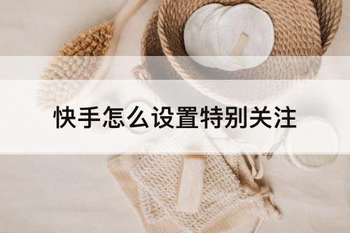 快手怎么设置特别关注
