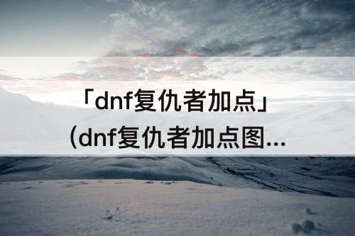 「dnf复仇者加点」(dnf复仇者加点图)