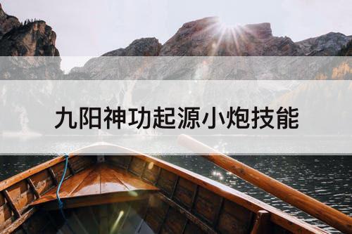 九阳神功起源小炮技能