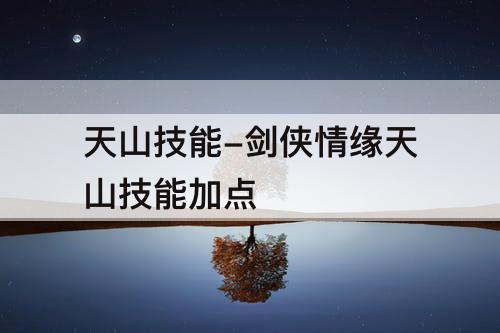 天山技能-剑侠情缘天山技能加点