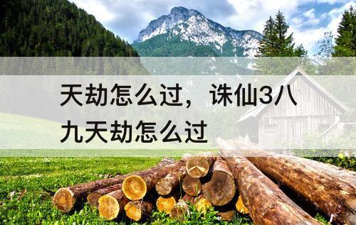 天劫怎么过，诛仙3八九天劫怎么过