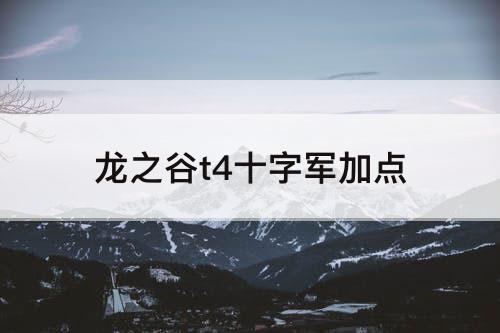 龙之谷t4十字军加点