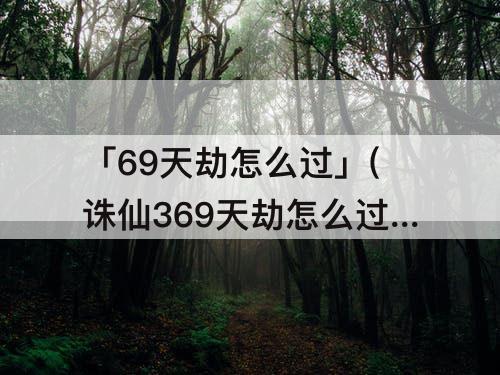 「69天劫怎么过」(诛仙369天劫怎么过)