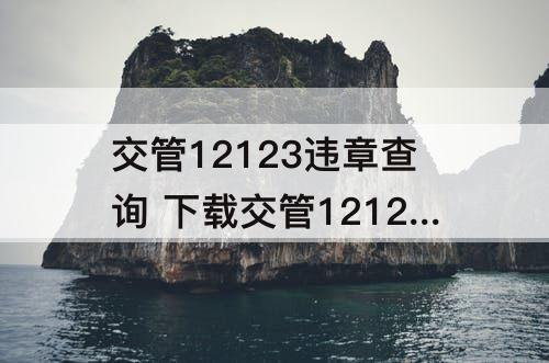 交管12123违章查询 下载交管12123违章查询