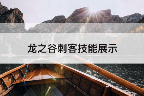 龙之谷刺客技能展示