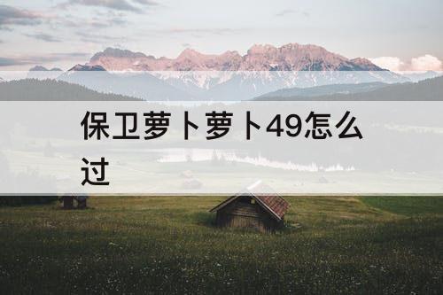 保卫萝卜萝卜49怎么过