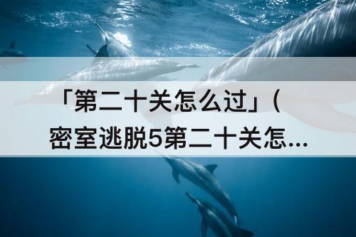 「第二十关怎么过」(密室逃脱5第二十关怎么过图解)