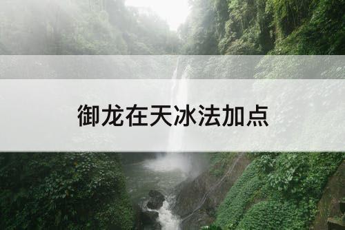 御龙在天冰法加点