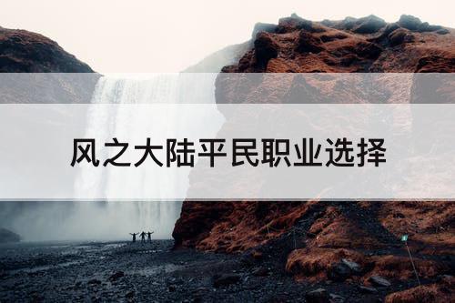 风之大陆平民职业选择