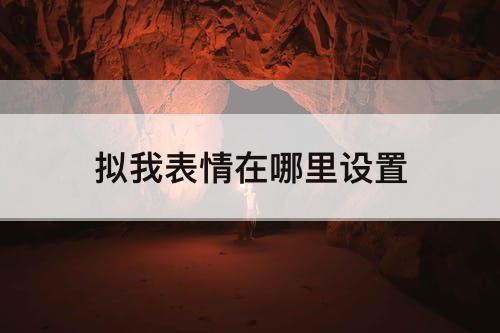 拟我表情在哪里设置