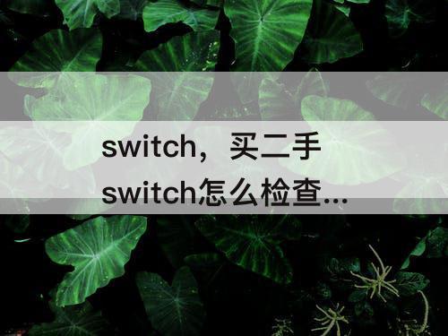 switch，买二手switch怎么检查ban机
