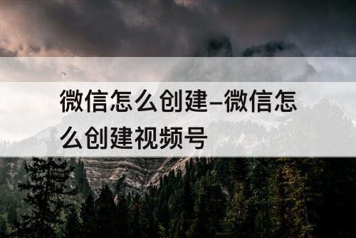 微信怎么创建-微信怎么创建视频号