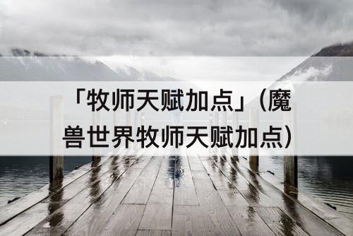 「牧师天赋加点」(魔兽世界牧师天赋加点)