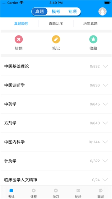 医题库中医考研