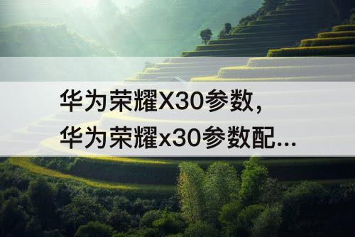 华为荣耀X30参数，华为荣耀x30参数配置详情