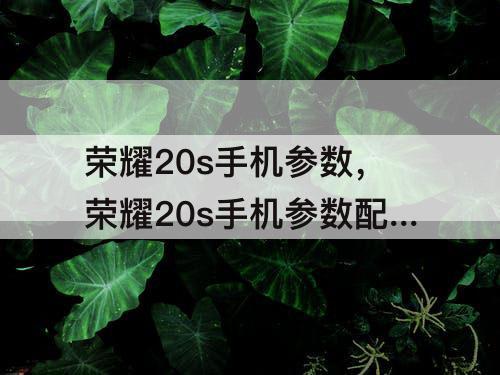 荣耀20s手机参数，荣耀20s手机参数配置