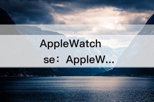 AppleWatch se：AppleWatch se 2