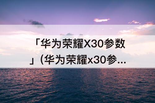 「华为荣耀X30参数」(华为荣耀x30参数配置)